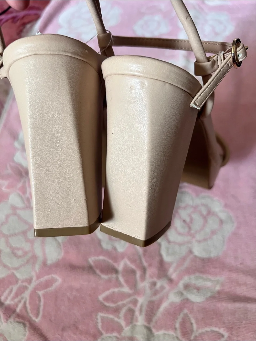 Rampage Strappy Square‑Toe Heels